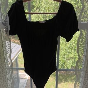 Altar'd State Black Fitted Bodysuit Top